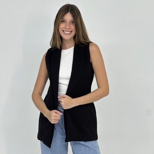 BLAZER SIN MANGAS Negro