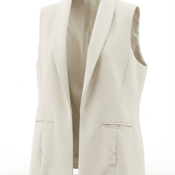BLAZER SIN MANGAS Crema