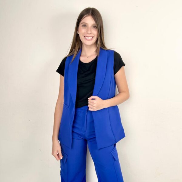 BLAZER SIN MANGAS Azul