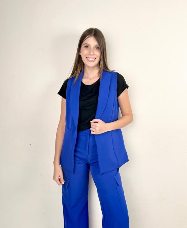BLAZER SIN MANGAS Azul