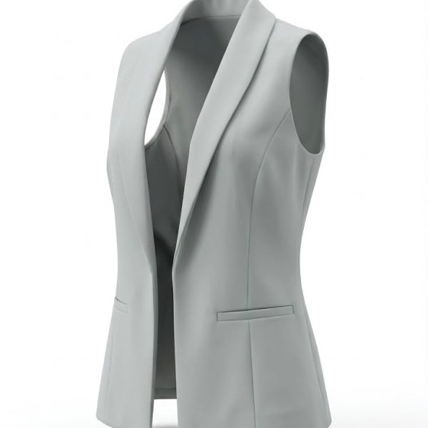 BLAZER SIN MANGAS Gris Claro
